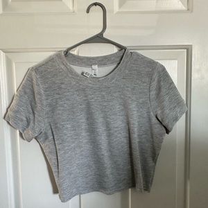 Alo Waffle Knit Grey Tee- Large
